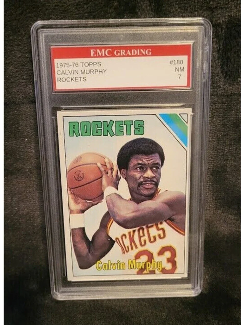 1975-76 Topps Calvin Murphy Houston Rockets #180 Graded NM 7 Basketball Card